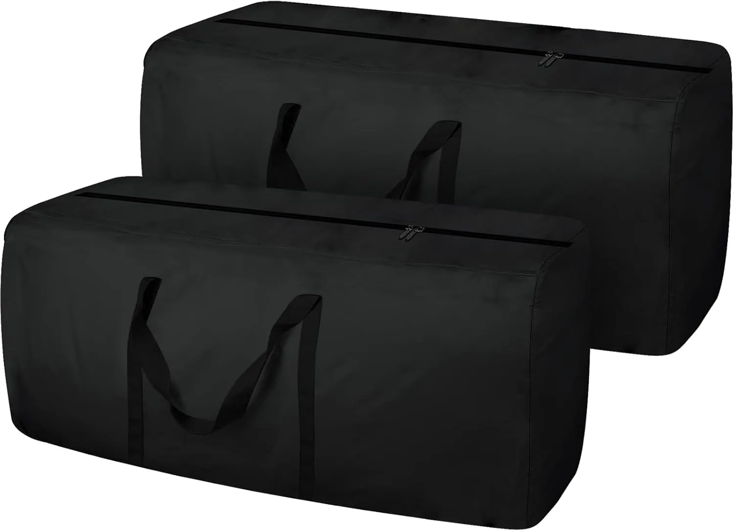2 Pack Patio Cushion Storage Bag, 68 Inches Waterproof Storage Bag for Outdoor Funiture Cushion Extra Large Outdoor Cushions Storage Bag with Zippers and Handles