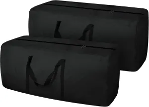 2 Pack Patio Cushion Storage Bag, 68 Inches Waterproof Storage Bag for Outdoor Funiture Cushion Extra Large Outdoor Cushions Storage Bag with Zippers and Handles