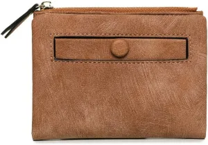 AOXONEL Women's Rfid Small Bifold Leather Wallet Ladies Mini Zipper Coin Purse id card Pocket,Slim Compact Thin