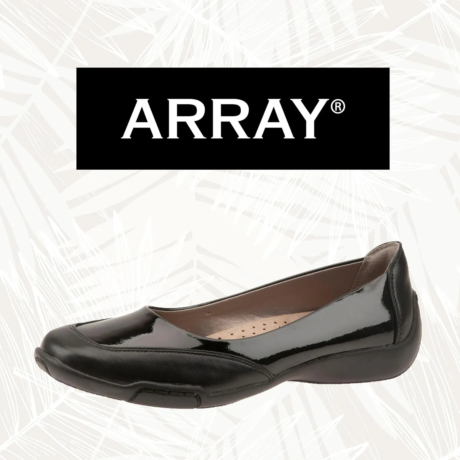 ARRAY Women's Cascade Two-Tone Comfort Flat with Rubber Sole