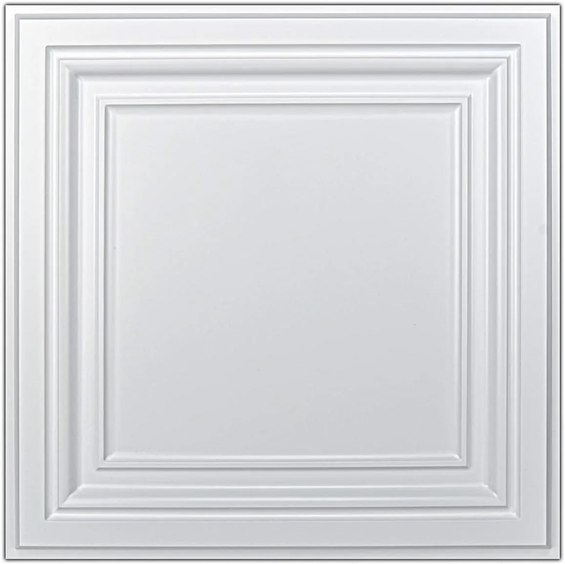 Art3d PVC Ceiling Tiles, 2'x2' Plastic Sheet in White (12-Pack)
