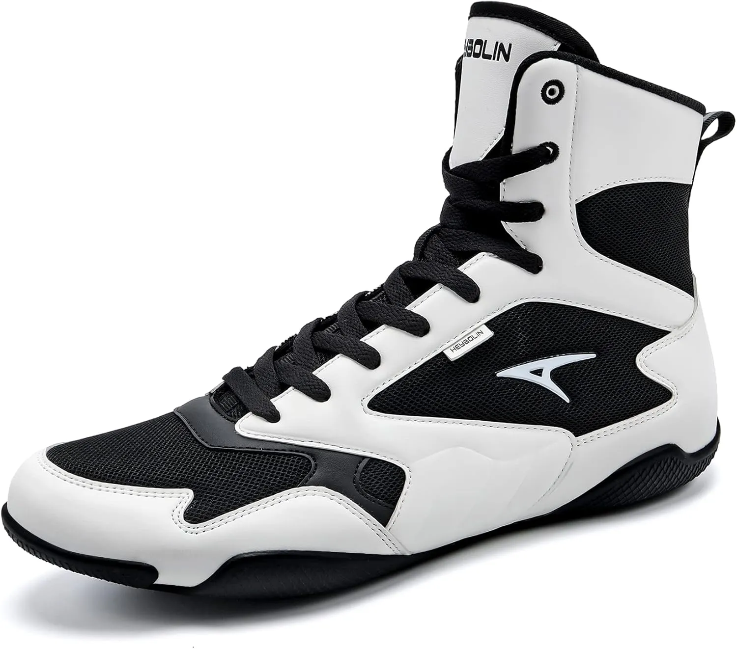 ASHION Men Wrestling Shoes Boxing Shoes High Top Fitness Sneakers Zero Drop Sole