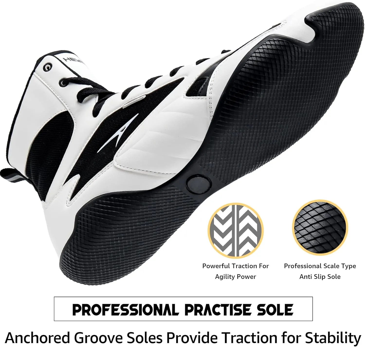 ASHION Men Wrestling Shoes Boxing Shoes High Top Fitness Sneakers Zero Drop Sole