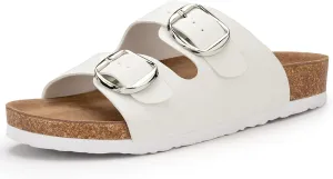 ATHMILE Womens Sandals Beach Vacation Essentials Sandals for Women with Arch Support Comfort Cork Footbed Summer Shoes for Women
