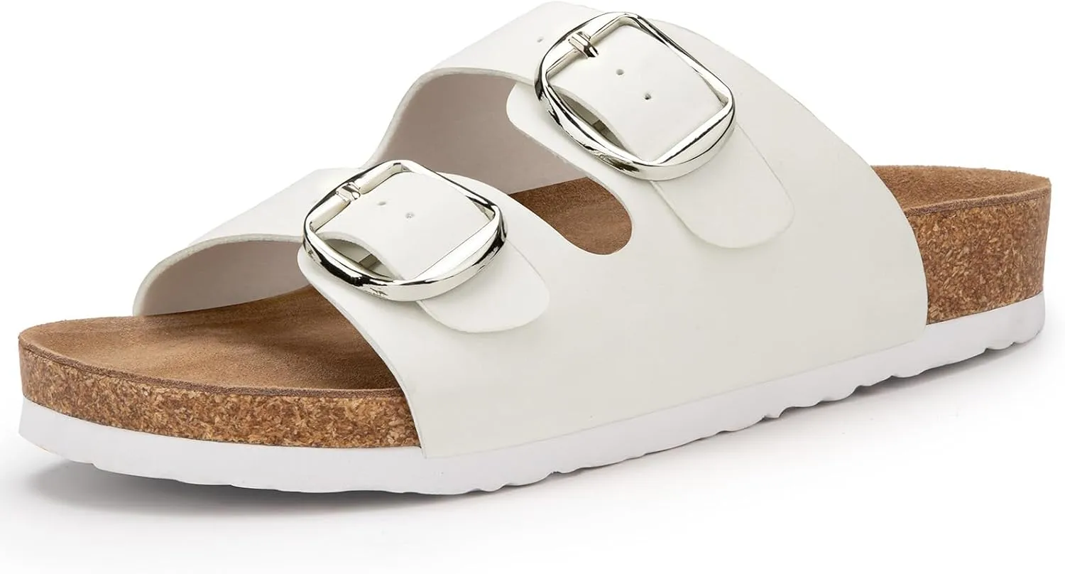 ATHMILE Womens Sandals Beach Vacation Essentials Sandals for Women with Arch Support Comfort Cork Footbed Summer Shoes for Women