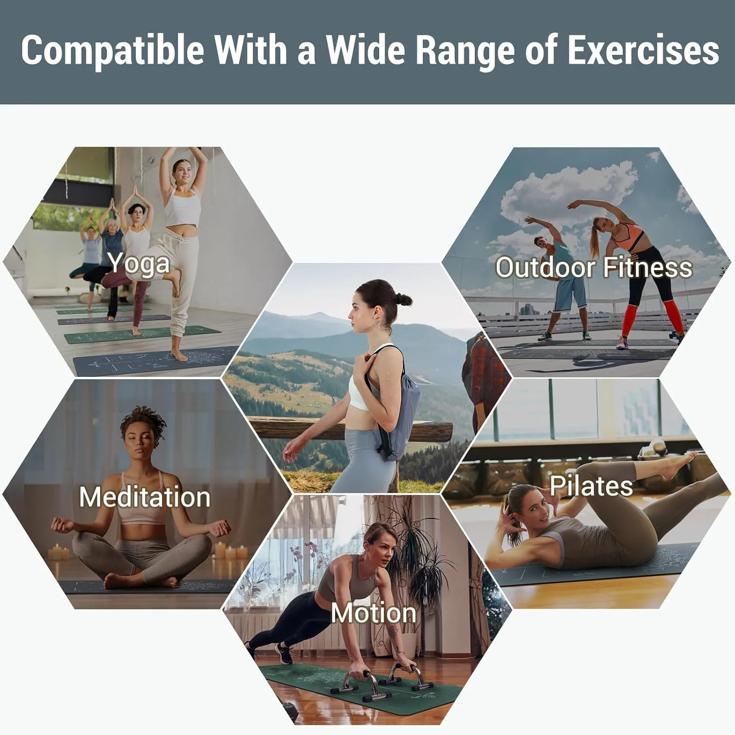 Avoalre Travel Yoga Mat Packable - Super Non Slip Foldable Fitness & Exercise Mat - Folding Lightweight Hot Yoga Mat with Carry Bag for Pilates & Floor Home Workouts (72"L x 24" & 32''W x 3mm Thick)