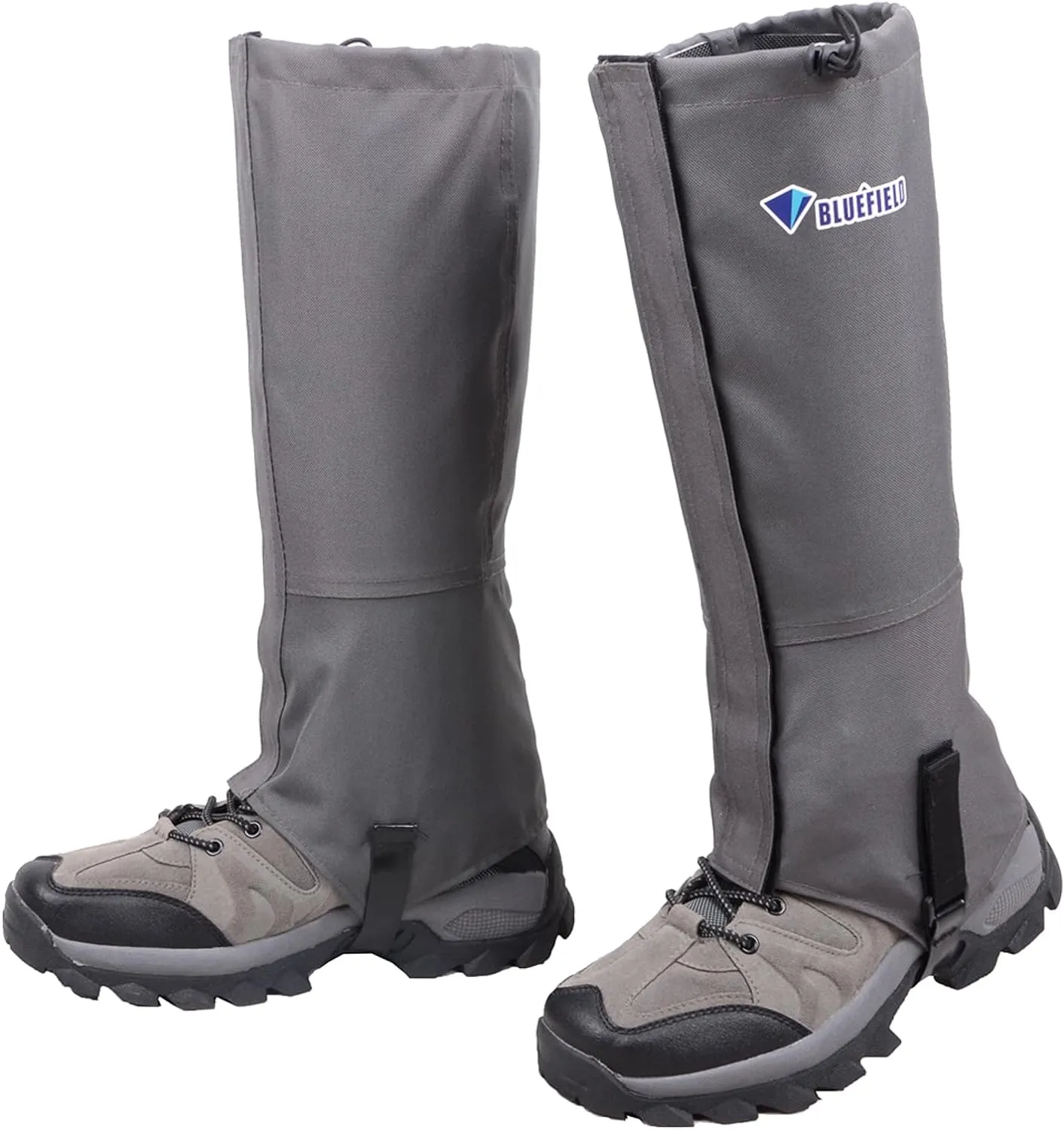 Azarxis Hiking Gaiters for Outdoor Camping Running Walking Backpacking Women Men Ankle Leg Guard Boot Legging Cover Snow Lightweight Waterproof Durable Wrap Mountain Hunting Climbing (Dark Grey, M)