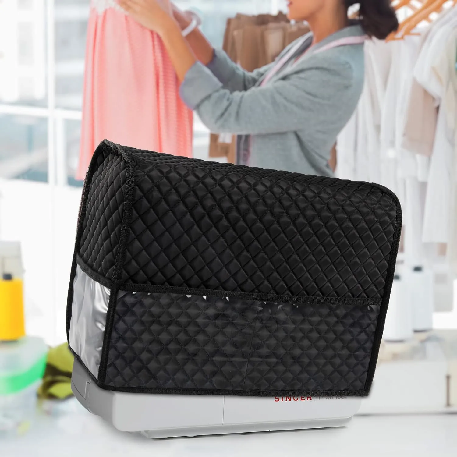 BAGSFY Sewing Machine Cover for Brother, Sewing Machine Dust Cover for Singer, Padded Storage Dust Covers Compatible with Most Standard Sewing Machine.