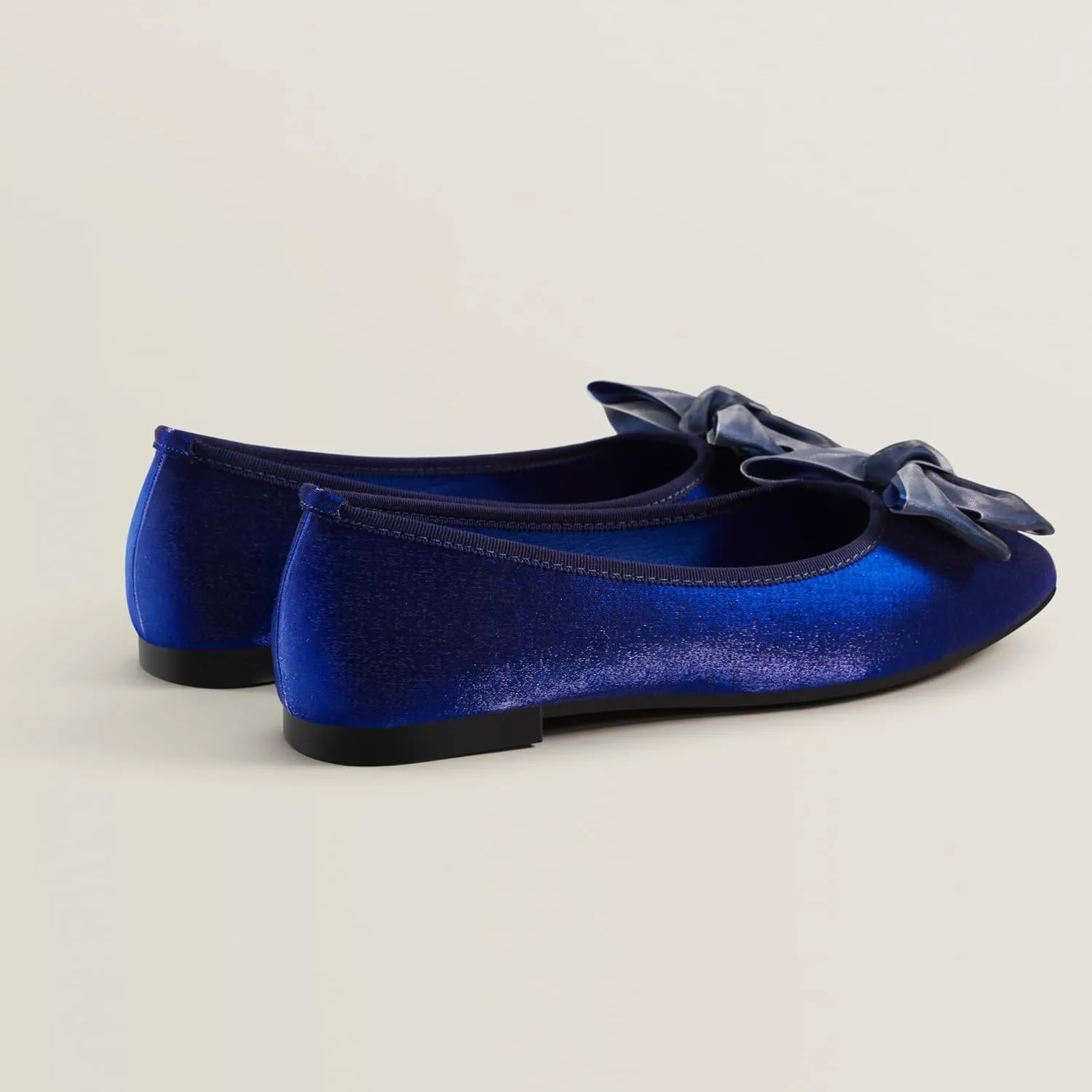 Ballet Flats for Women ; Square Toe Mary Jane Flats ; Satin Material Ballet Shoes ; Bowknot Elegant Dressy Women Shoes
