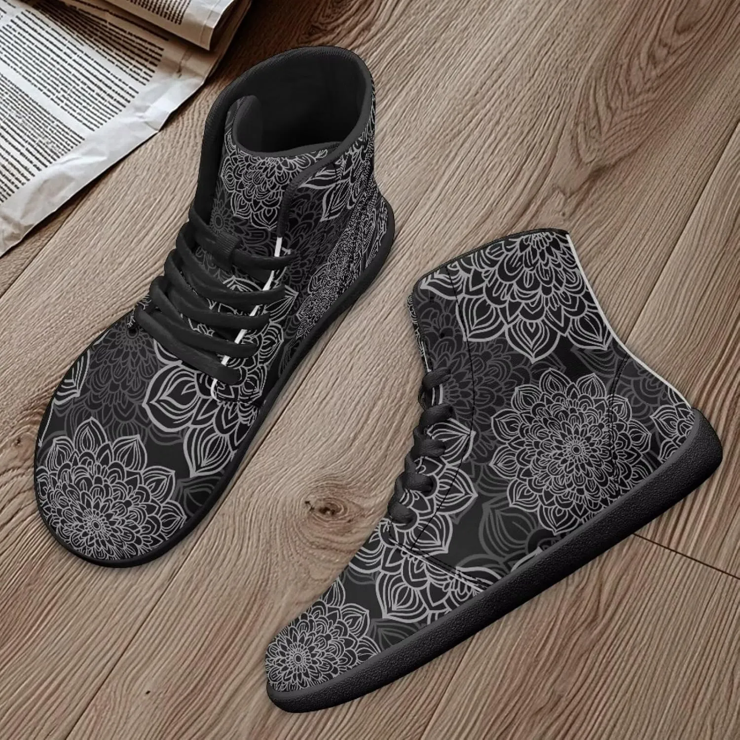Binienty Zero Drop Sole Barefoot Men's Women's PU Leather Flat Minimalist Barefoot Sneakers Athletic Shoes Waterproof