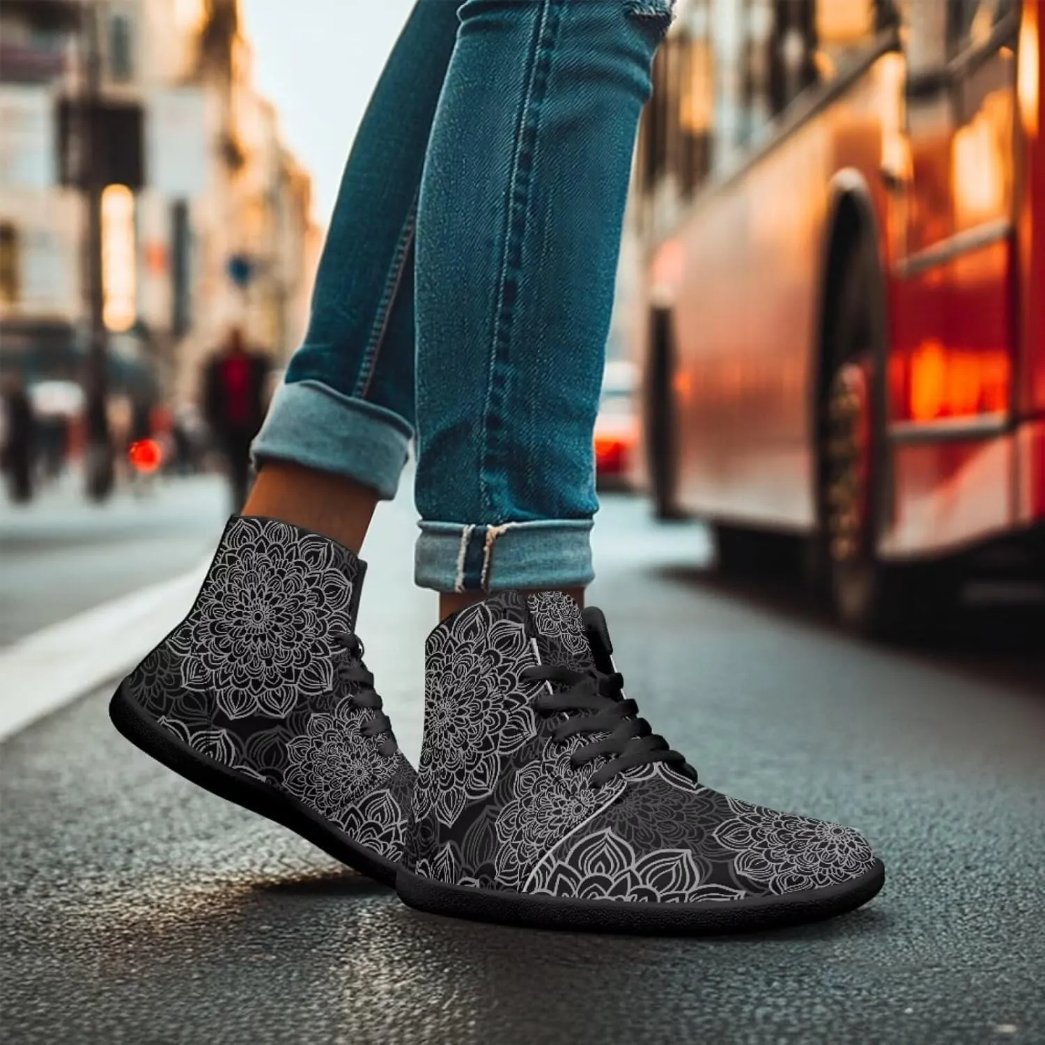 Binienty Zero Drop Sole Barefoot Men's Women's PU Leather Flat Minimalist Barefoot Sneakers Athletic Shoes Waterproof