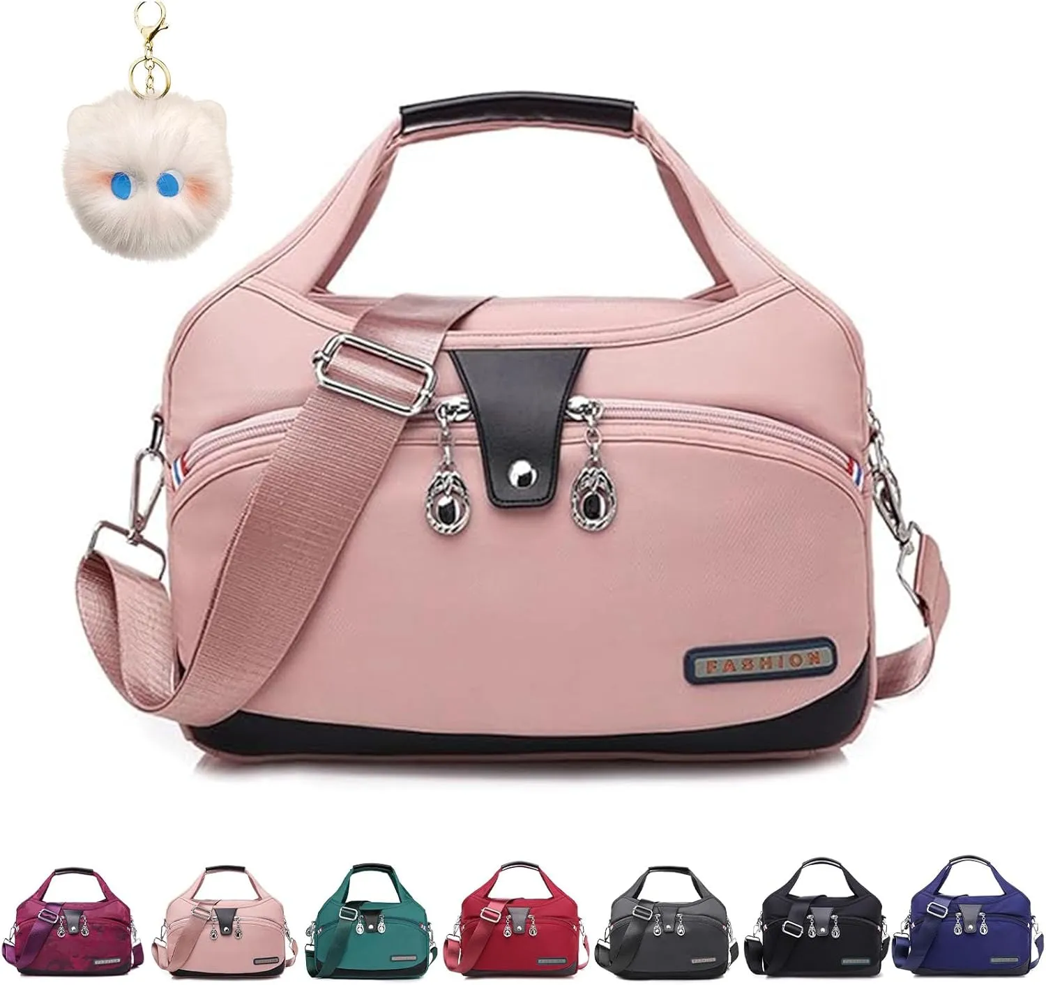 Blaciokamith Tote Bag, Blaciokamith Soft Side Lightweight Underseat Tote Bag, Fashionable Simple Messenger Bag, for Womens