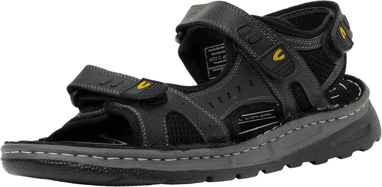 camel active Men's Flat Snow Shoe, Black, 10.5