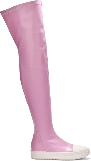 Cape Robbin Women Lug Sole Over the Knee Thigh high Round Toe Flat boots