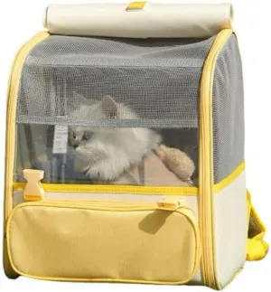 Car Cat Carrier for Lexus NX, Pet Carrier Travel Bag for Small Medium Cats with Mesh Ventilation, Breathable Foldable for Airplane, Car, Vet Visits,Yellow