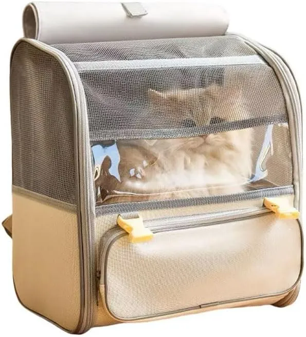 Car Cat Carrier for Toyota Corolla Touring Sports 2018-2024, Pet Carrier Travel Bag for Small Medium Cats with Mesh Ventilation, Breathable Foldable for Airplane, Car, Vet Visits,Grey
