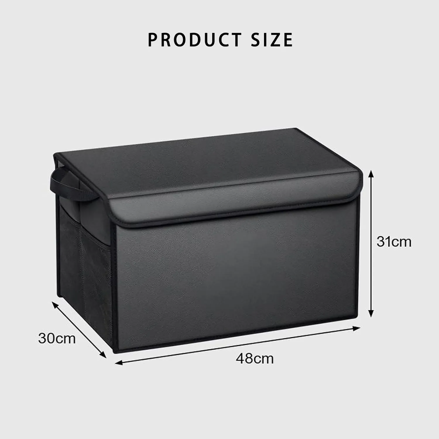 Car Trunk Organizer for Mazda 3 Sedan BP 2019 - Thickened Car Boot Tidy Storage Box Tailor-made Lidded Storage Bins for Home Car Outdoor Camping Travel,B