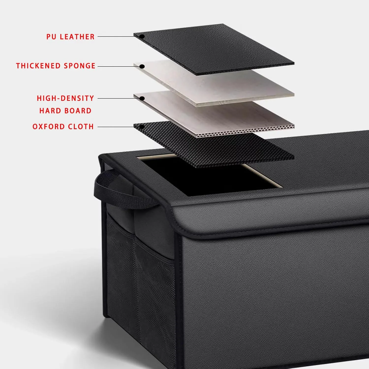 Car Trunk Organizer for Mazda 3 Sedan BP 2019 - Thickened Car Boot Tidy Storage Box Tailor-made Lidded Storage Bins for Home Car Outdoor Camping Travel,B