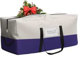 Christmas Tree Bag,Fits Up 10 Ft Tall Artificial Trees,600D Oxford Material,Heavy Duty Tree Bag,Dampproof Storage Bag with Durable Reinforced Handles & Dual Zipper&Transparent Pocket