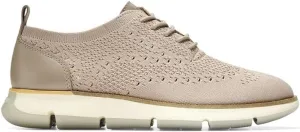 Cole Haan 4. Zerogrand Stitchlite Oxford - Shoes for Women - Round Toe - Anatomical Footbed - Pull Loop Ashes of Roses Etherea Knit/Etherea Smooth Leather/Pumpkin/Optic White 9.5 B - Medium