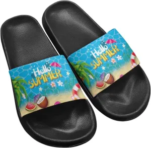 Coloranimal Slippers for Women Summer Sandals Slide Sandals with Non Slip Sole Summer Beach Shoes Shower Shoes Lightweight House Slippers