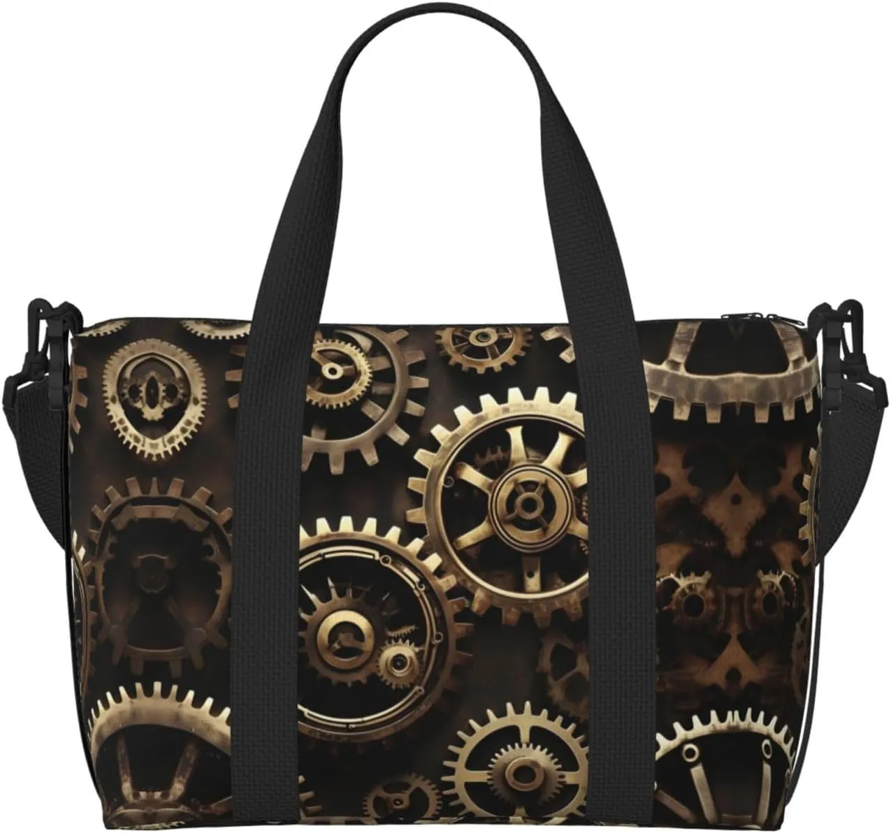 Cool Steampunk Gears Personal Item Travel Bags for Women - Durable Travel Duffel Bags, Gym Bags for Overnight Trips