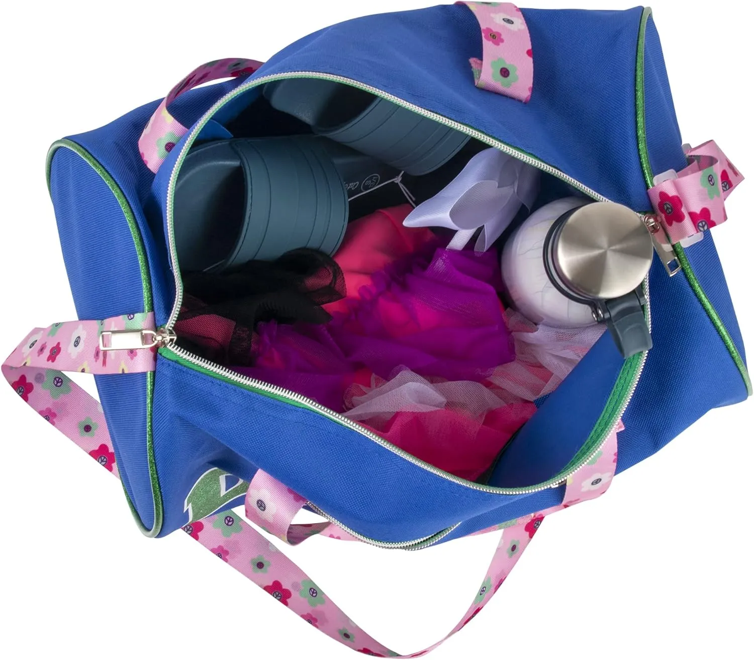 Dance Duffle Bags for Dancers, Girls, Teens, and Student Athletes, Fun Dance Workout Duffel Bag for Girls and Boys (Blue)