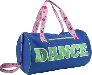 Dance Duffle Bags for Dancers, Girls, Teens, and Student Athletes, Fun Dance Workout Duffel Bag for Girls and Boys (Blue)
