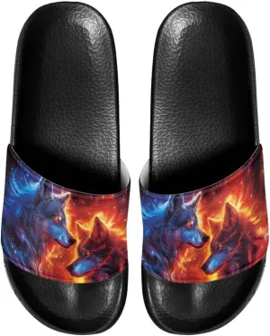 Doojoayie Open Toe Slippers for Women Non Slip Bath Slippers Casual Everyday Shoes