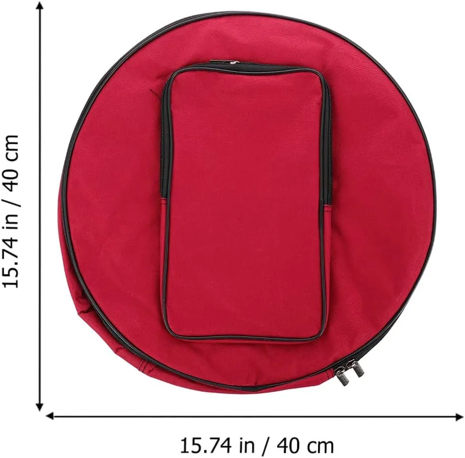 Drum Backpack Case Travel Backpack Snare Drum Case 13-14 Inch Dumb Drum Bag Cloth Dumb Drum Practice Pad Bag Percussion Instruments Accessories (Red) Drum Gig Bag Black Backpack