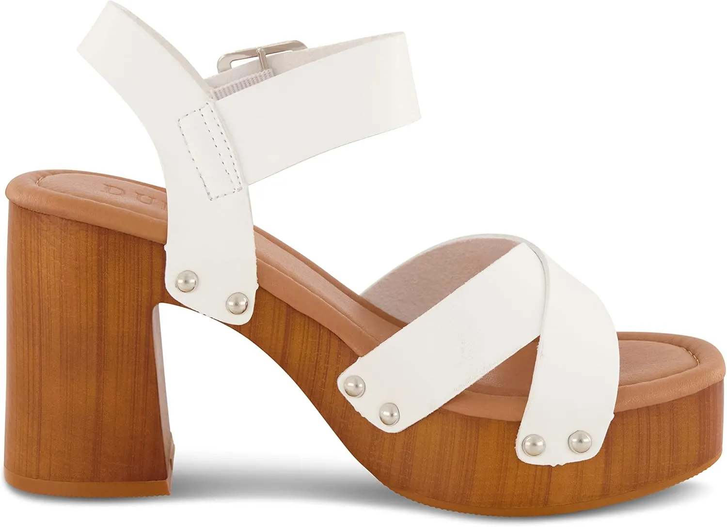 Dunes Women's Patsy Faux Wood Sandal  Comfort Foam & LiteSole Technology, Wide Widths Available