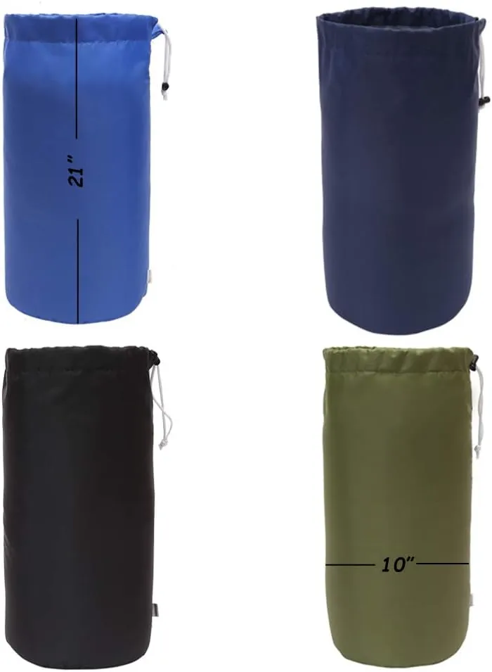 Durable Drawstring Water Resistant Dust Flap Stuff Sack Bag 4-Pack