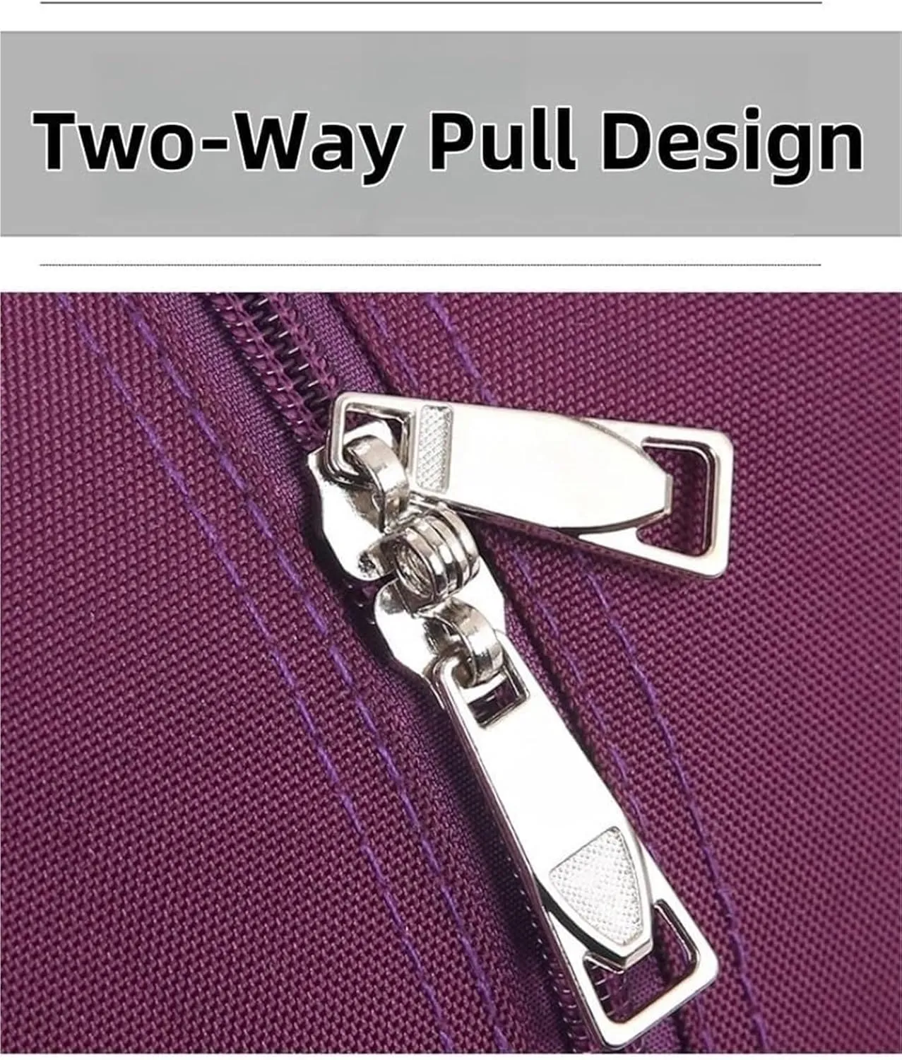 Durable Rolling Luggage， Large Capacity, Waterproof Lightweight Traveling Oxford Suitcase ，for Men Women, For Travel Camping Storage(Purple,Large)
