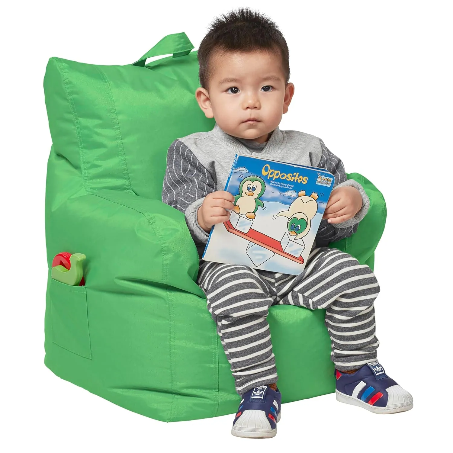 Factory Direct Partners 10483-GG Cali Little Bear Sack Bean Bag Chair, Dirt-Resistant Coated Oxford Fabric - Grassy Green
