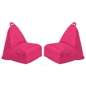 Factory Direct Partners 13302-RS Cali Alpine Sack Bean Bag Chair, Dirt-Resistant Coated Oxford Fabric - Raspberry (2-Pack)