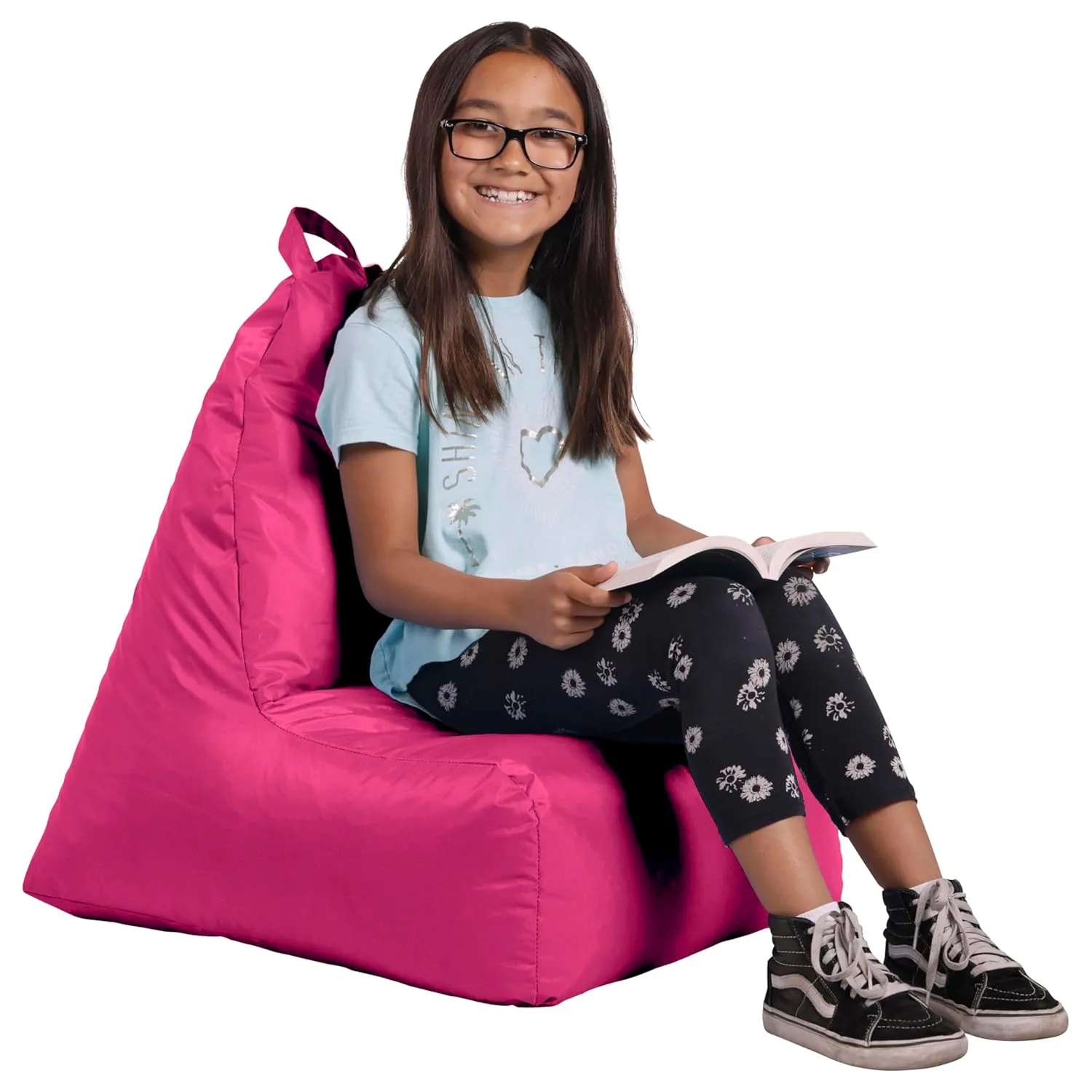 Factory Direct Partners 13302-RS Cali Alpine Sack Bean Bag Chair, Dirt-Resistant Coated Oxford Fabric - Raspberry (2-Pack)