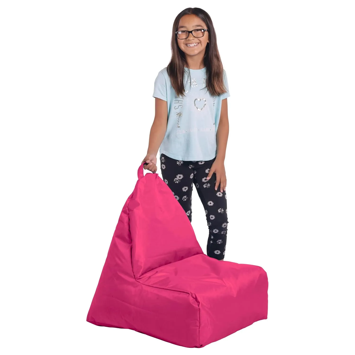 Factory Direct Partners 13302-RS Cali Alpine Sack Bean Bag Chair, Dirt-Resistant Coated Oxford Fabric - Raspberry (2-Pack)