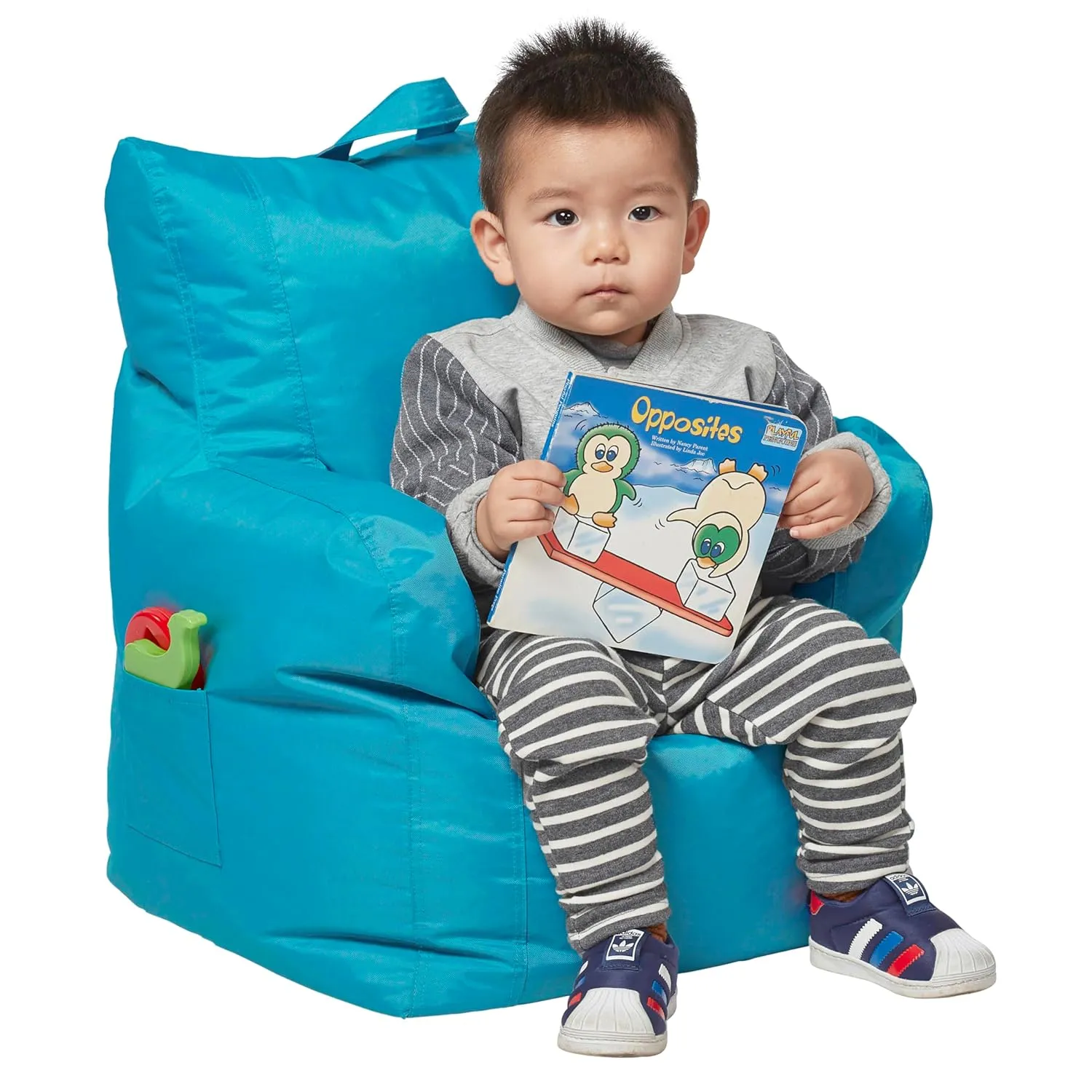 Factory Direct Partners 13303-AQ Cali Little Bear Sack Bean Bag Chair, Dirt-Resistant Coated Oxford Fabric - Aqua (2-Pack)