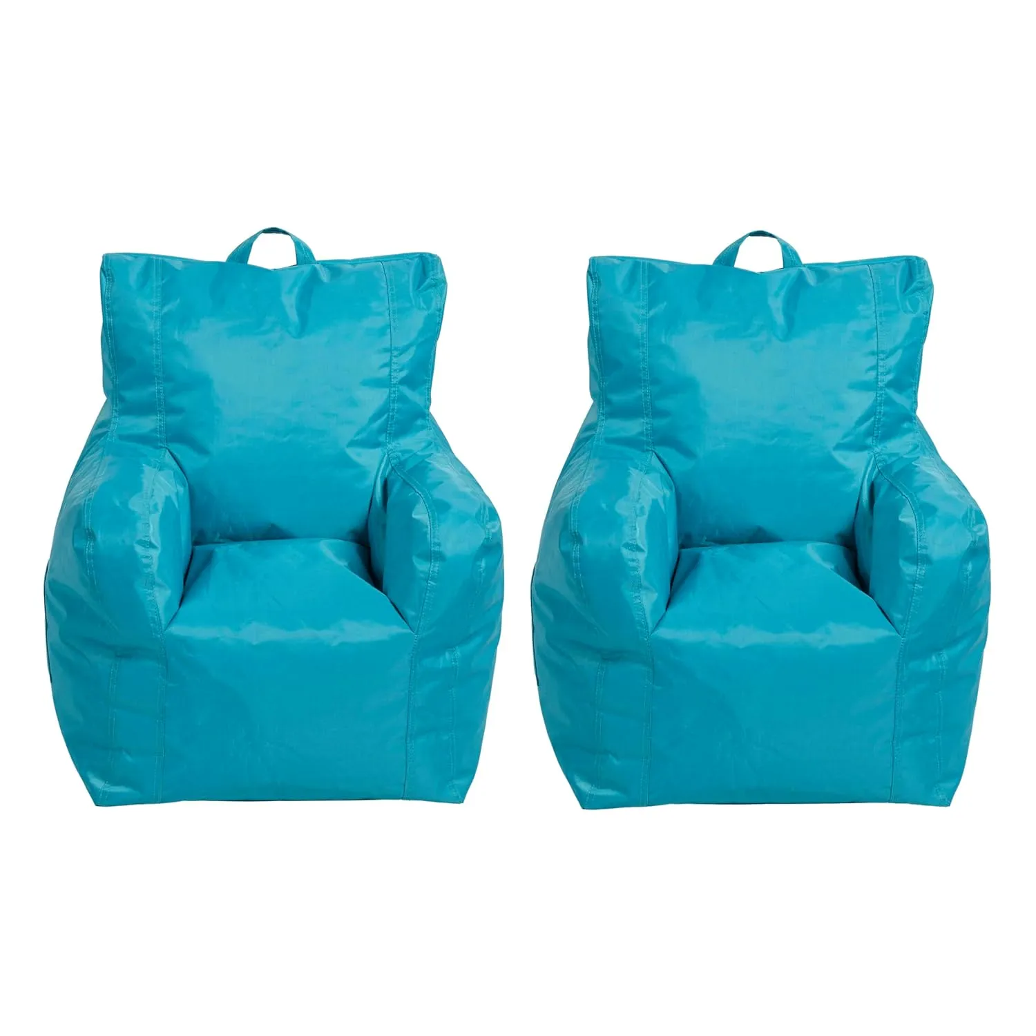 Factory Direct Partners 13303-AQ Cali Little Bear Sack Bean Bag Chair, Dirt-Resistant Coated Oxford Fabric - Aqua (2-Pack)