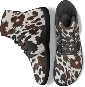 Fashion Print Womens Mens High Top Barefoot Sneakers Flat Shoes