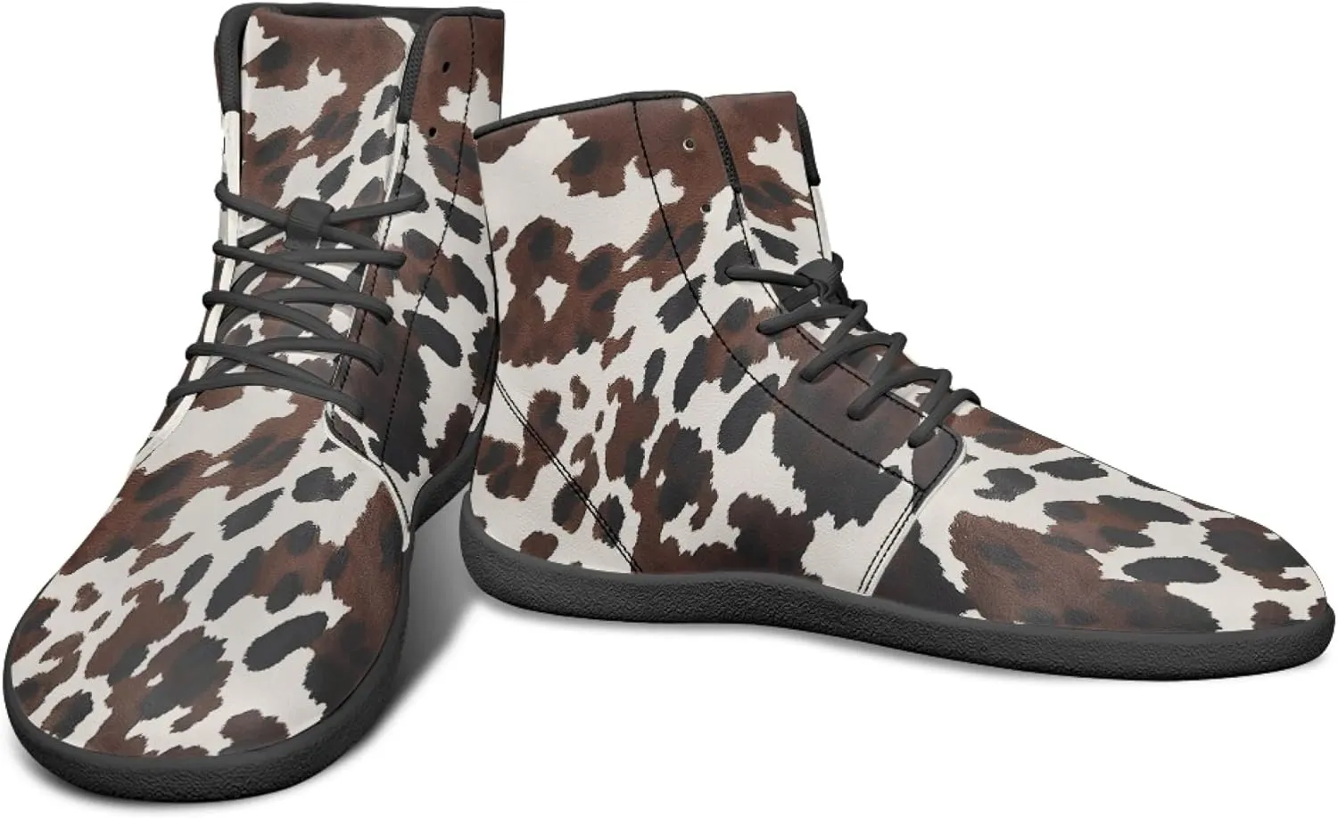Fashion Print Womens Mens High Top Barefoot Sneakers Flat Shoes
