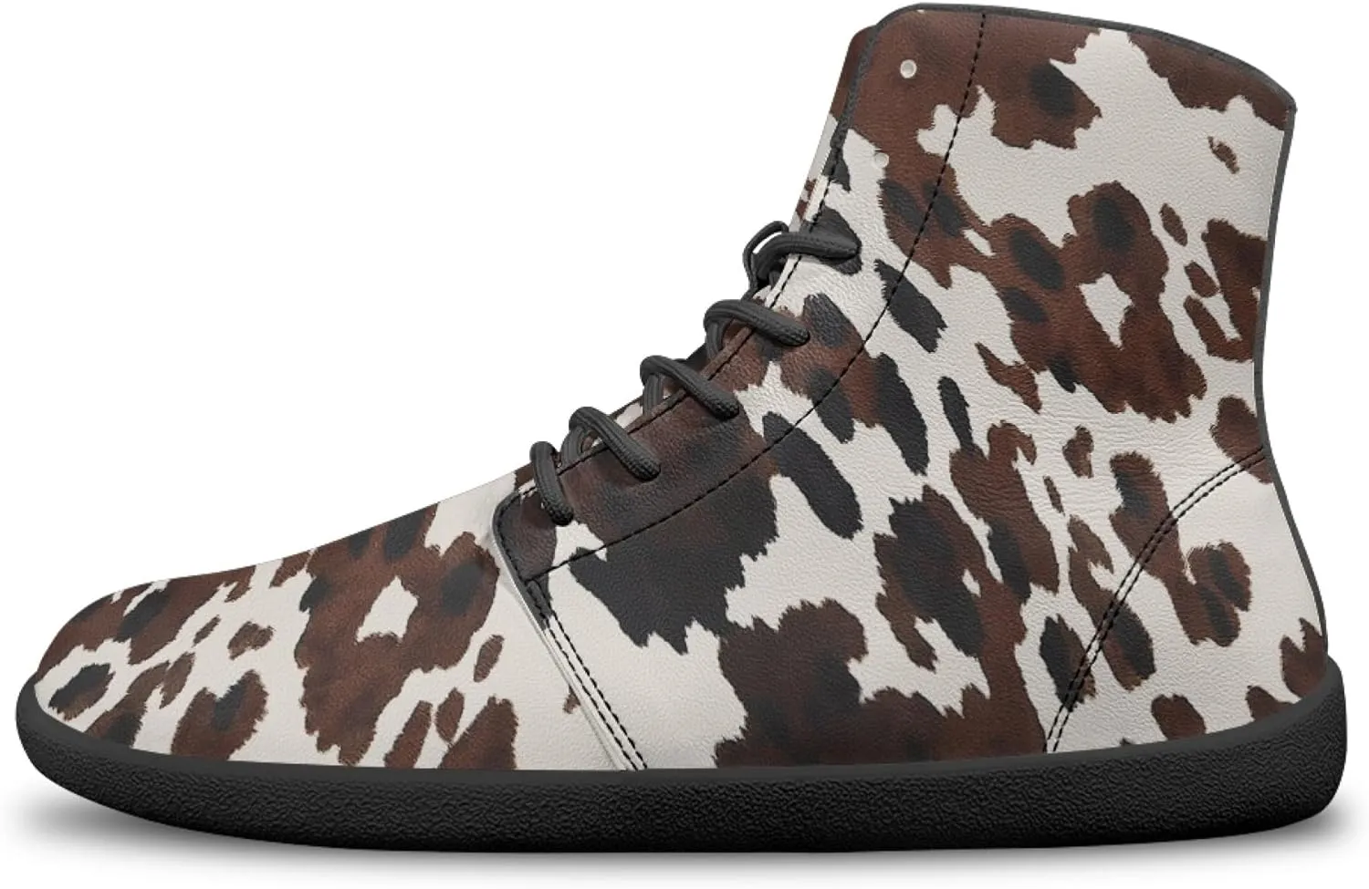 Fashion Print Womens Mens High Top Barefoot Sneakers Flat Shoes
