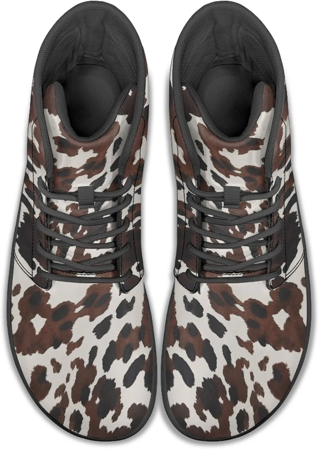 Fashion Print Womens Mens High Top Barefoot Sneakers Flat Shoes