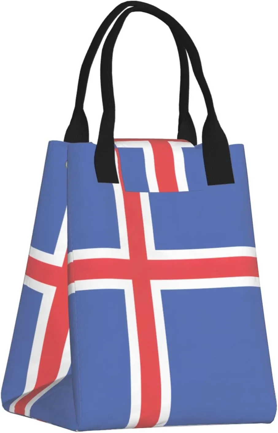 Flag Of Iceland Reusable Paper Bag For Office Workers, Suitable For Picnic, Travel, More