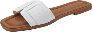 Flat Womens Sandals Flat Slide Sandals Women Black Brown White Sandals Size 6-11