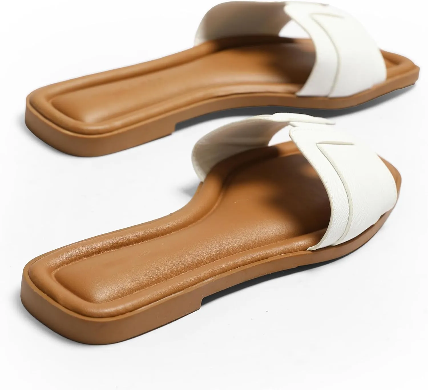 Flat Womens Sandals Flat Slide Sandals Women Black Brown White Sandals Size 6-11