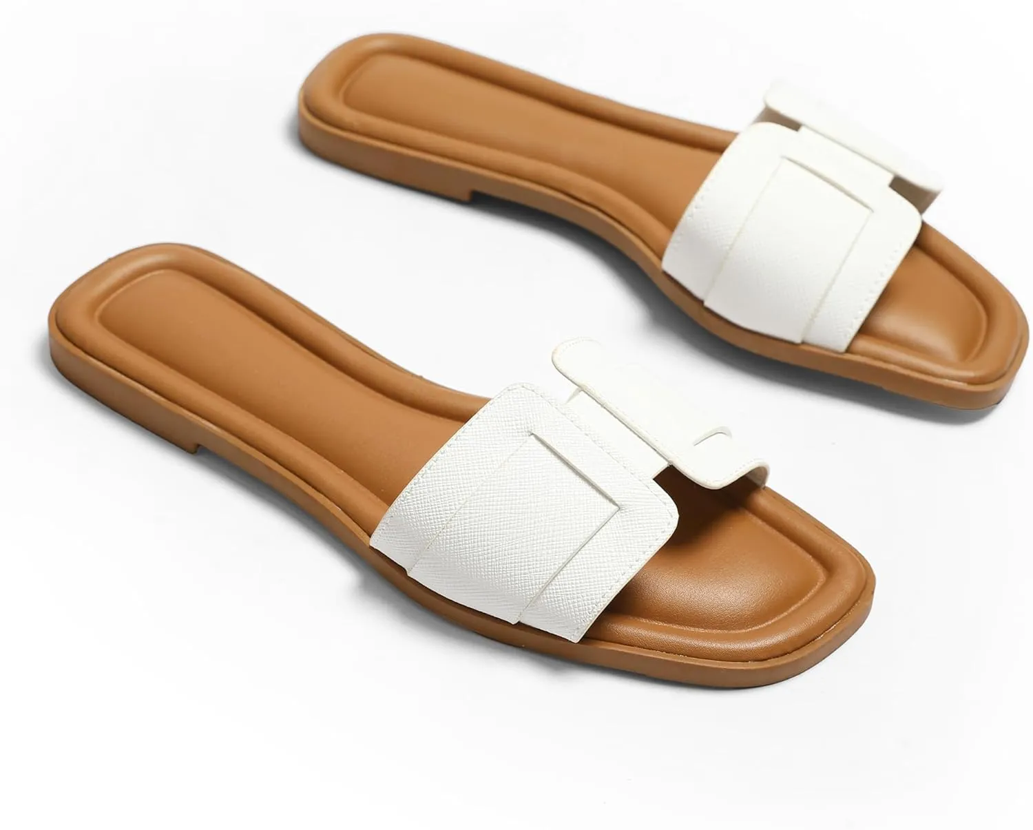 Flat Womens Sandals Flat Slide Sandals Women Black Brown White Sandals Size 6-11