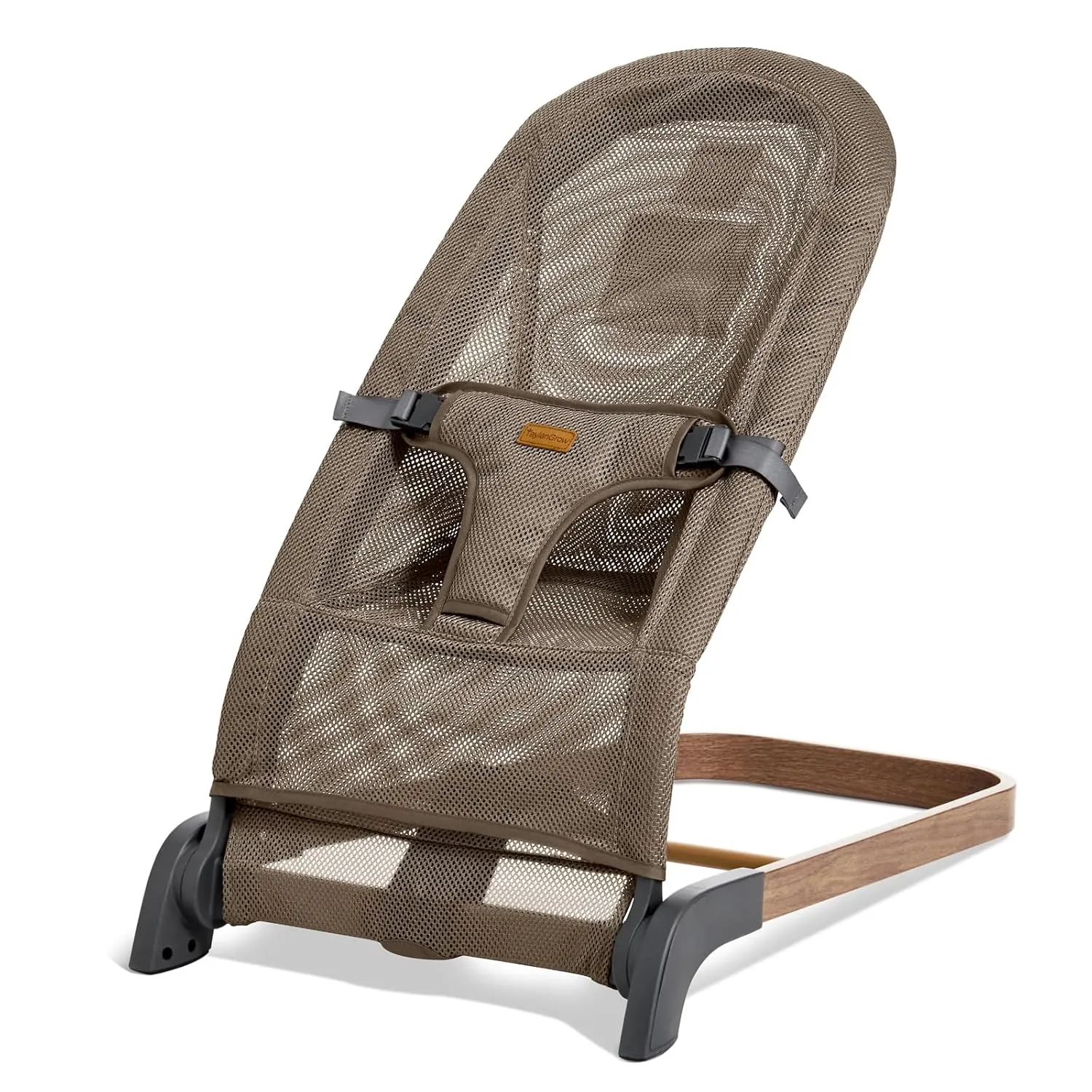 Foldable Baby Bouncer, 3-Height Adjustable, Portable Newborn Rocker, Ergonomic Bouncer Seat for 0-6 Months, Breathable Mesh (Green)