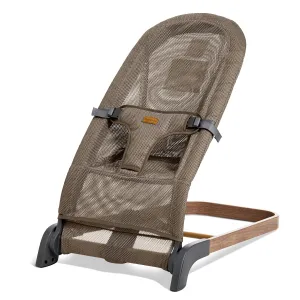 Foldable Baby Bouncer, 3-Height Adjustable, Portable Newborn Rocker, Ergonomic Bouncer Seat for 0-6 Months, Breathable Mesh (Green)