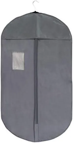 Foster-Stephens Thick, Sturdy, Long-lasting Oxford Cloth Garment Bags for Storage of Clothing, Dresses, Costumes, Suits, Coats, Gowns | Elegant Covers in Grey or Black 42", 50", 62" | (42", Grey)